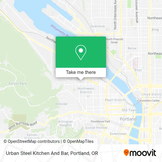 Urban Steel Kitchen And Bar map