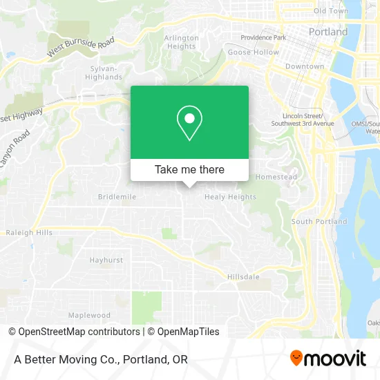 A Better Moving Co. map