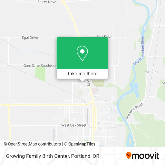 Growing Family Birth Center map