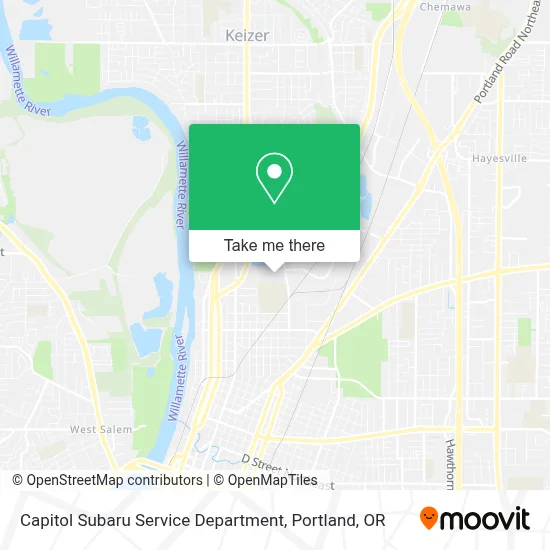 Capitol Subaru Service Department map