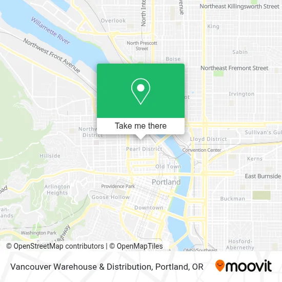 Vancouver Warehouse & Distribution map