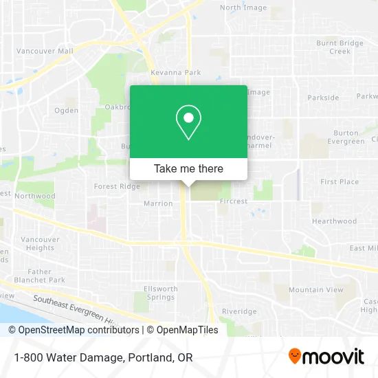 1-800 Water Damage map