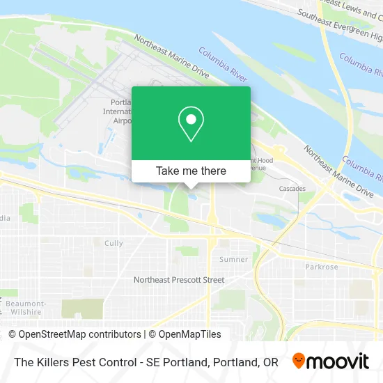 The Killers Pest Control - SE Portland map