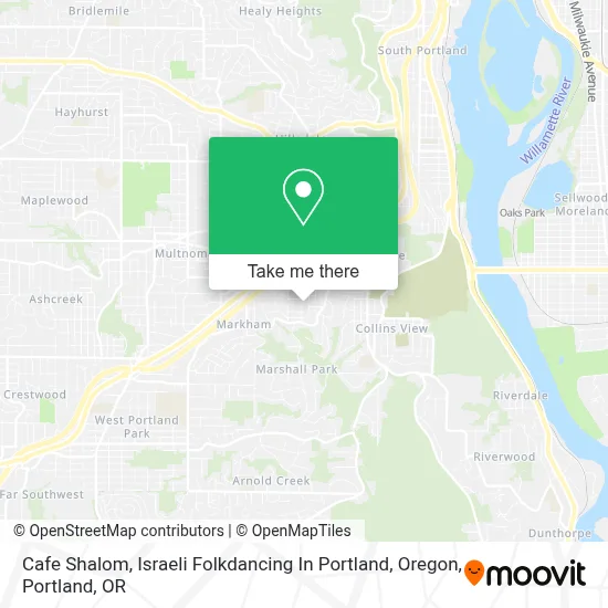 Cafe Shalom, Israeli Folkdancing In Portland, Oregon map
