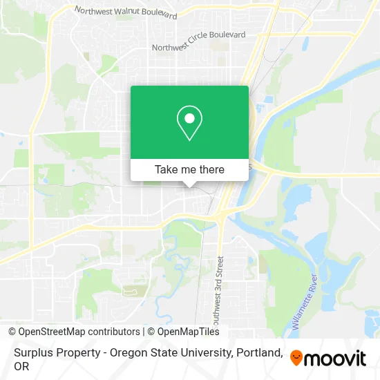 Surplus Property - Oregon State University map