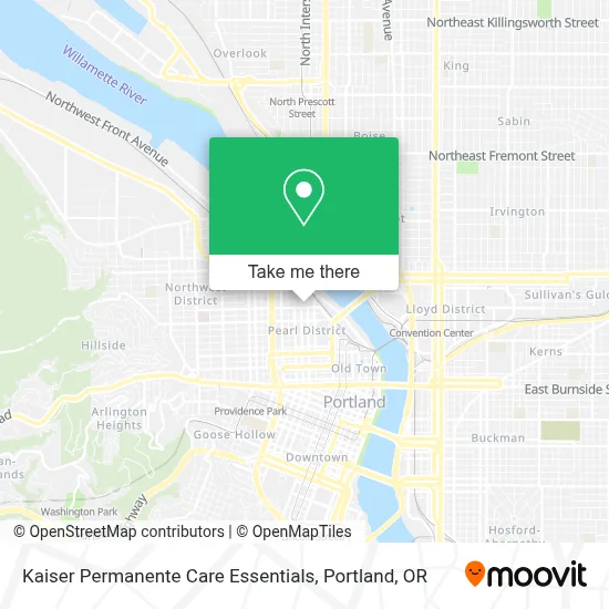 Kaiser Permanente Care Essentials map