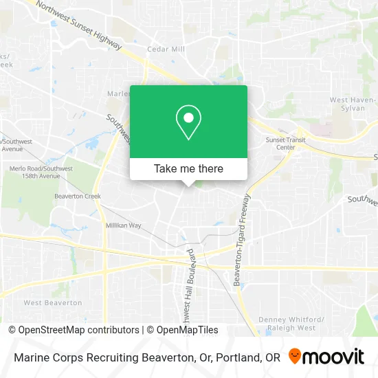 Marine Corps Recruiting Beaverton, Or map