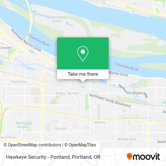 Hawkeye Security - Portland map