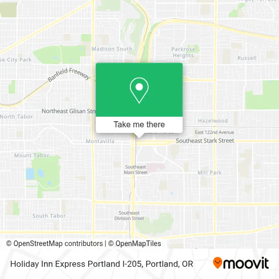 Holiday Inn Express Portland I-205 map