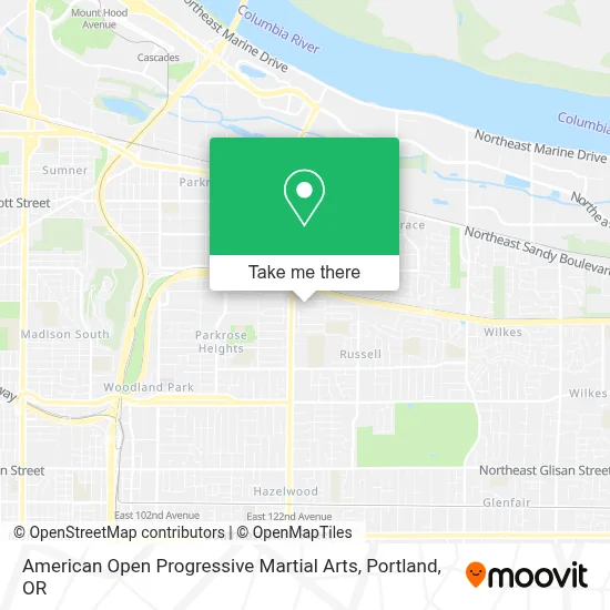 American Open Progressive Martial Arts map