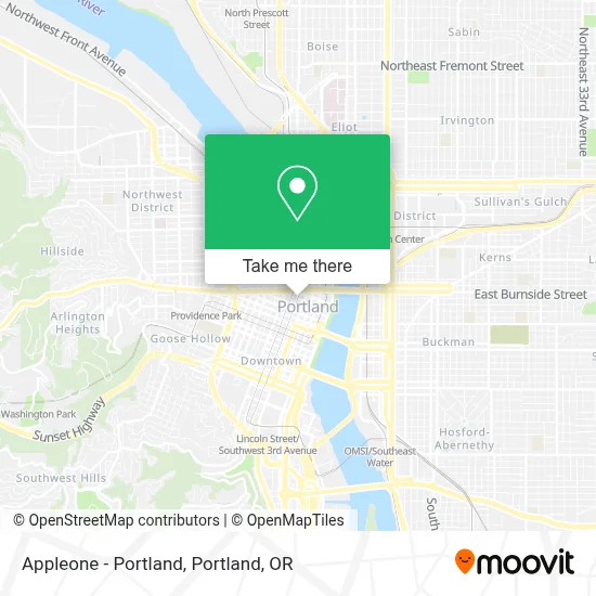 Appleone - Portland map