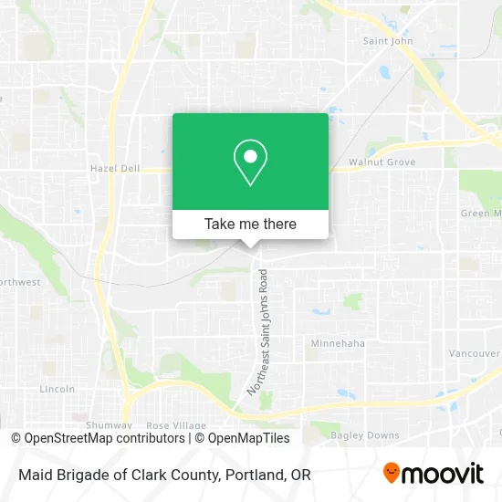 Maid Brigade of Clark County map