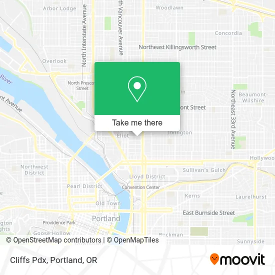 Cliffs Pdx map