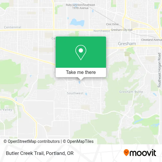Butler Creek Trail map