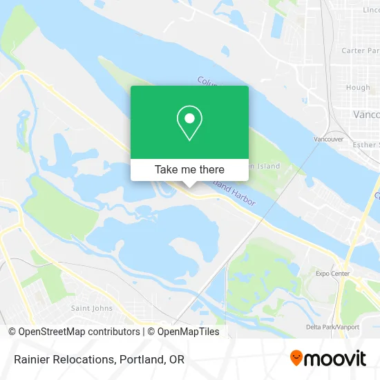 Rainier Relocations map