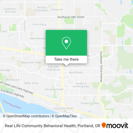 Real Life Community Behavioral Health map