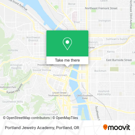Portland Jewelry Academy map