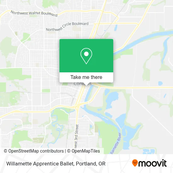 Willamette Apprentice Ballet map