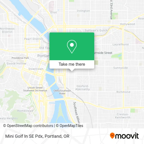 Mini Golf In SE Pdx map