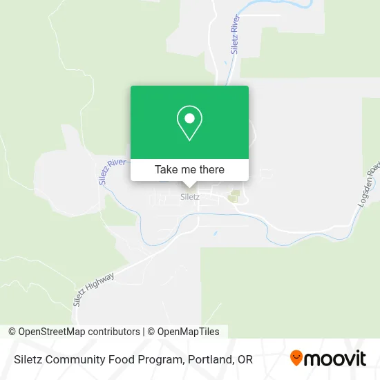Siletz Community Food Program map