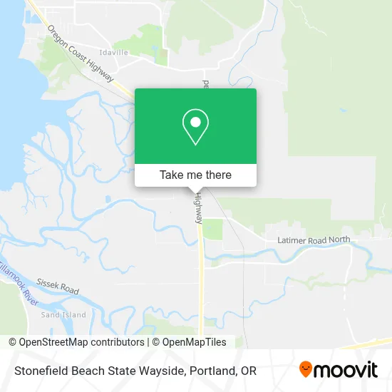 Stonefield Beach State Wayside map