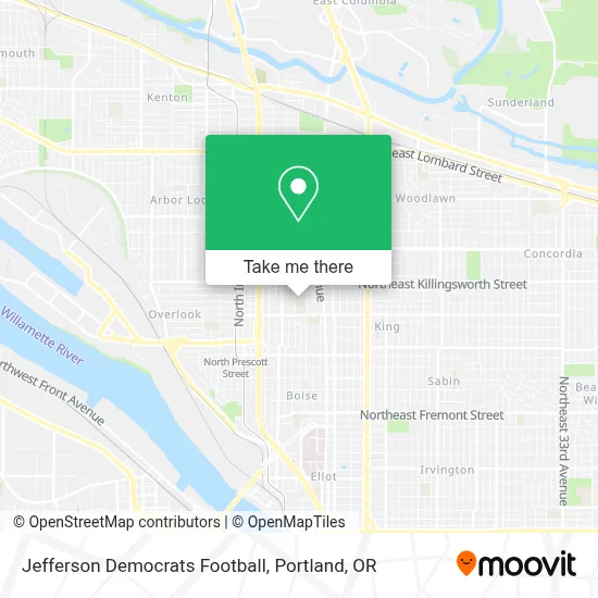 Jefferson Democrats Football map