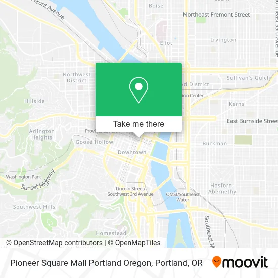 Pioneer Square Mall Portland Oregon map