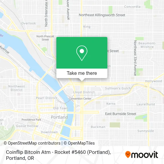 Coinflip Bitcoin Atm - Rocket #5460 (Portland) map