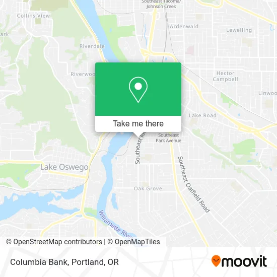 Columbia Bank map