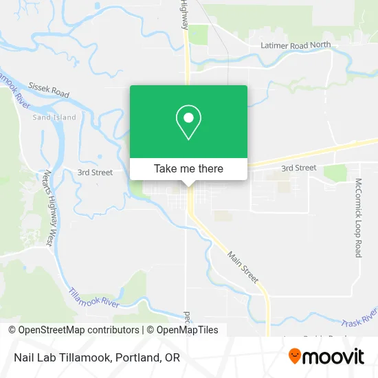 Nail Lab Tillamook map