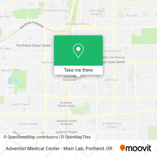 Adventist Medical Center - Main Lab map
