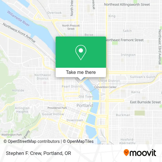 Stephen F. Crew map