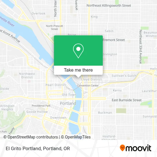El Grito Portland map