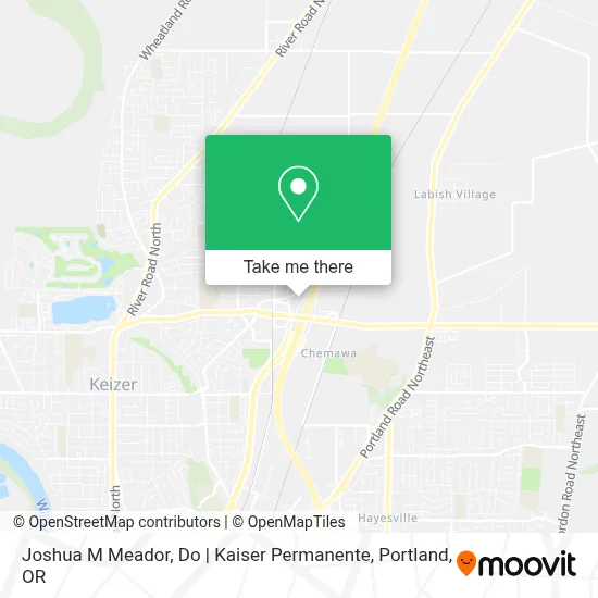 Joshua M Meador, Do | Kaiser Permanente map