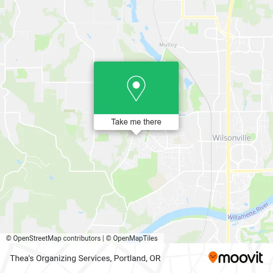 Thea's Organizing Services map