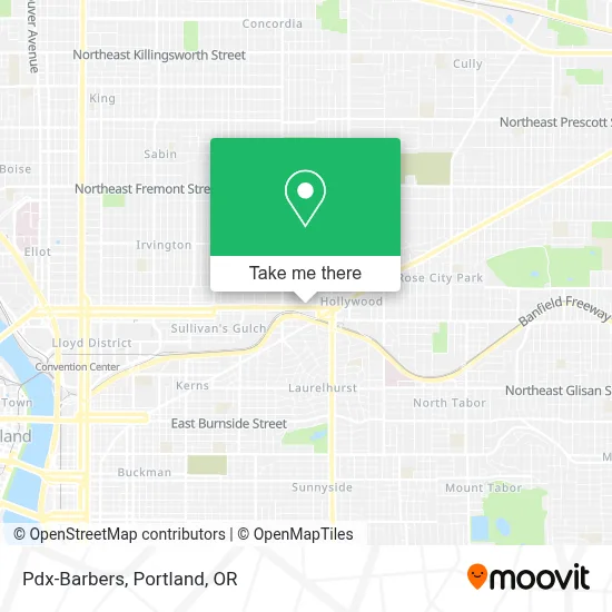Pdx-Barbers map