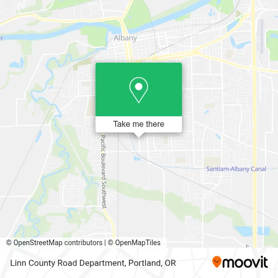 Linn County Road Department map