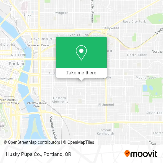 Husky Pups Co. map