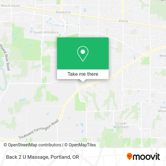 Back 2 U Massage map