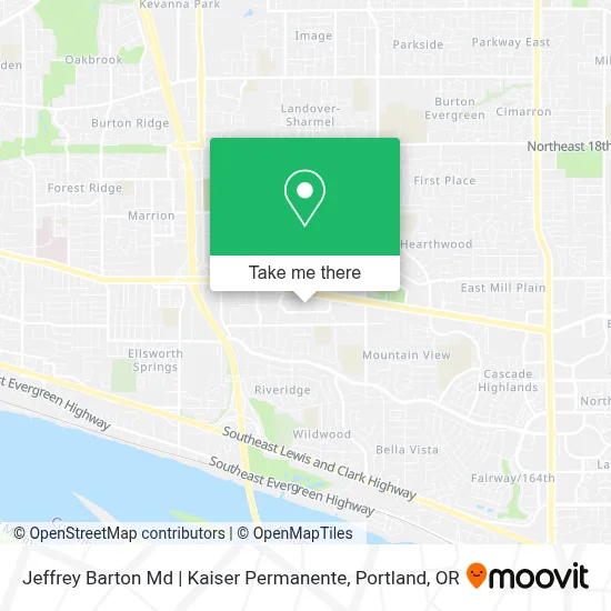 Jeffrey Barton Md | Kaiser Permanente map