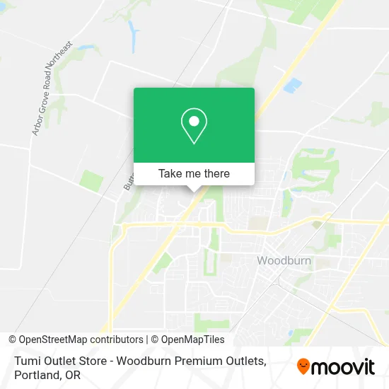 Tumi Outlet Store - Woodburn Premium Outlets map