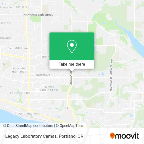 Legacy Laboratory Camas map