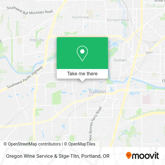 Oregon Wine Service & Stge-Tltn map