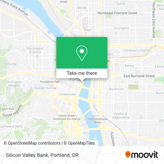 Silicon Valley Bank map