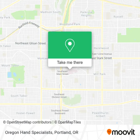 Oregon Hand Specialists map
