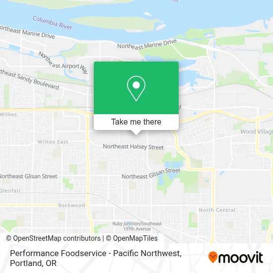 Performance Foodservice - Pacific Northwest map