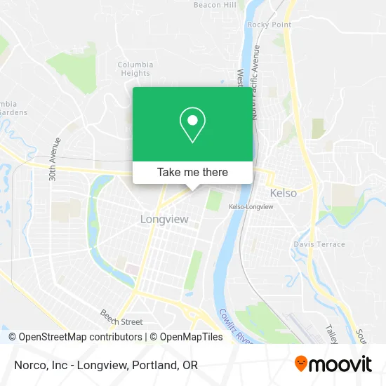 Norco, Inc - Longview map