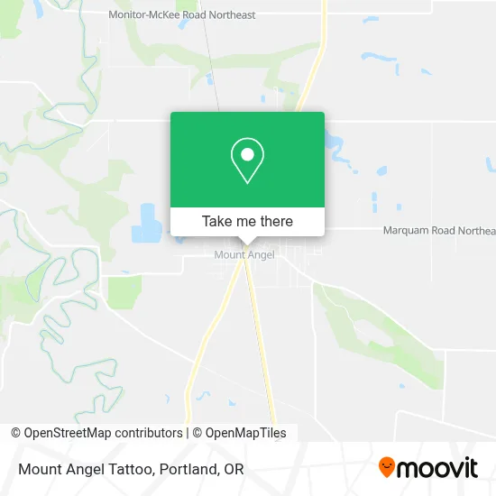 Mount Angel Tattoo map