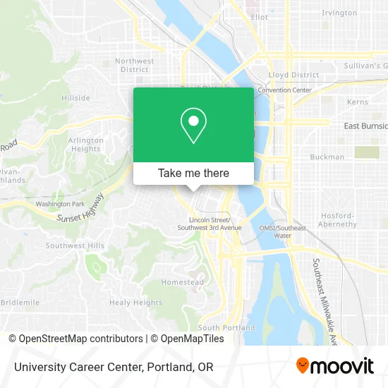 University Career Center map