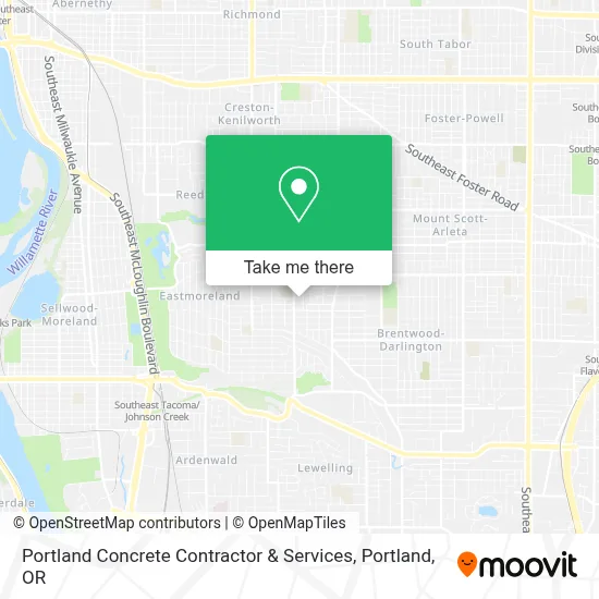 Portland Concrete Contractor & Services map